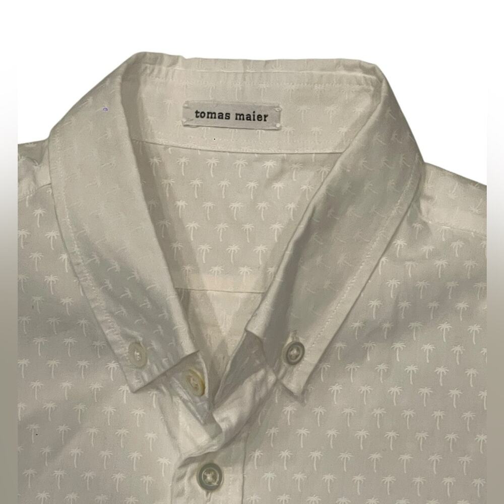 TOMAS MAIER Size 8 White Cotton Button Down Long Sleeve Shirt - Picture 5 of 13